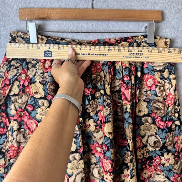 La Bene Vintage Outfit Women’s Large Floral Bohemian Top & Midi Skirt Romantic - Picture 10 of 16